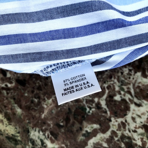 MISA Camden Pleated Stripe Wide Leg Culotte Pants in White Blue - Picture 13 of 14